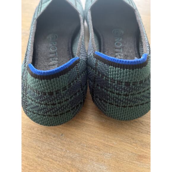 Rothy's The Flat Pine Plaid Knit Fabric Slip On Ballet Flats Women’s US 6 - Picture 7 of 9